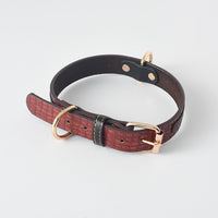 HKM-096659 Durable PU Dog Leash and Collar Set in Black, Red, Yellow, or Coffee