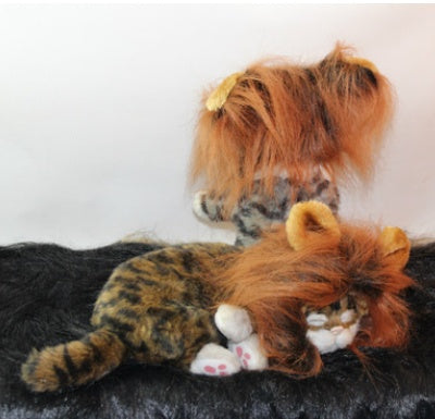 HKM-108691 Pet Lion Mane Costume Hat for Small Dogs and Cats - Fun Halloween and Festival Accessory