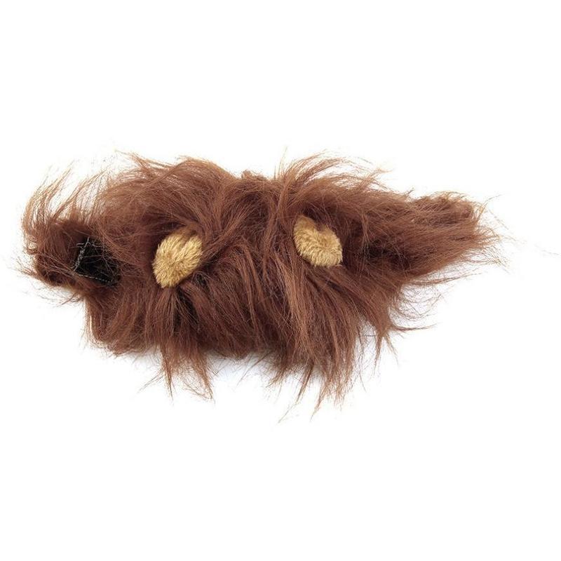 HKM-108691 Pet Lion Mane Costume Hat for Small Dogs and Cats - Fun Halloween and Festival Accessory