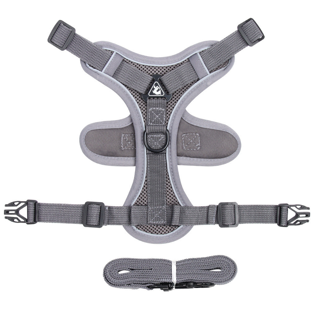 HKM-013331 Adjustable Soft Mesh Cat Harness and Leash Set for Safe Outdoor Adventures