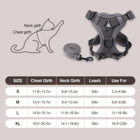 HKM-013331 Adjustable Soft Mesh Cat Harness and Leash Set for Safe Outdoor Adventures