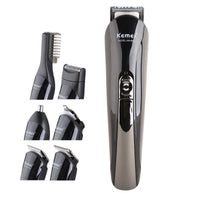 HKM-574867 Kemei KM-600 Wireless Hair Razor with Multiple Attachments and Accessories