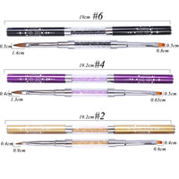 HKM-082771 Dual-Ended Nail Art Pen for Flower Designs with Diamond Inlay
