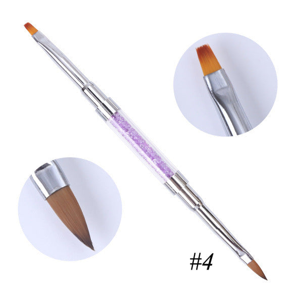 HKM-082771 Dual-Ended Nail Art Pen for Flower Designs with Diamond Inlay