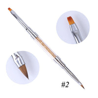 HKM-082771 Dual-Ended Nail Art Pen for Flower Designs with Diamond Inlay