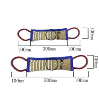 HKM-403411 Blue Edge Dog Training Bite Stick - Durable Linen, Available in 30 cm and 50 cm Sizes