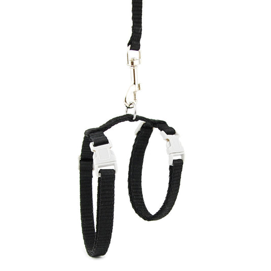 HKM-717267 Adjustable Cat and Dog Chest Harness with Traction Rope - I-Shaped Design for Safe Walking, Multiple Color Options