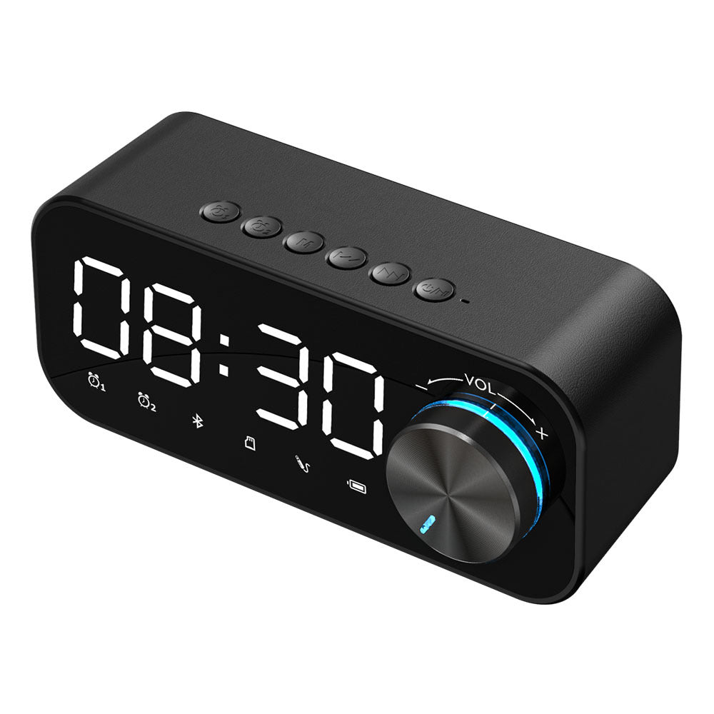 KTX-888467 Bluetooth Alarm Clock Speaker with Digital Display and Wireless Subwoofer - Compact Music Player and Table Clock for Home Decor
