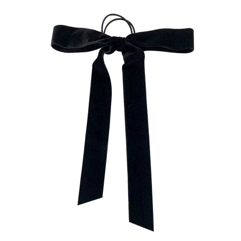 HKM-626579 Double-Sided Velvet Bow Hair Rope for Women - Vintage Geometric Style Accessory