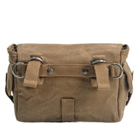 HKM-581587 Waterproof Motorcycle Side Car Head Car Lock Bag - Heavy Duty Waxed Canvas and Leather Riding Rear Seat Messenger Bag