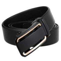 HKM-636755 Men’s Automatic Buckle Leather Belt with Strong Durability and Adjustable Fit