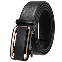 HKM-636755 Men’s Automatic Buckle Leather Belt with Strong Durability and Adjustable Fit