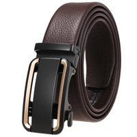 HKM-636755 Men’s Automatic Buckle Leather Belt with Strong Durability and Adjustable Fit