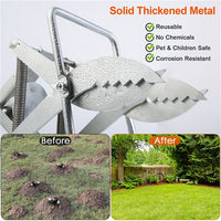 HKM-185363 2-Pack Easy-Set Mole Traps with Sensitive Trigger – Durable Metal Construction for Lawn and Garden Protection