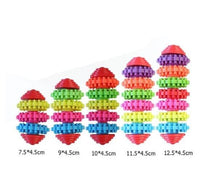 HKM-467795 Colorful Seven-Ring Pet Toy for Dog Dental Care and Agility Training