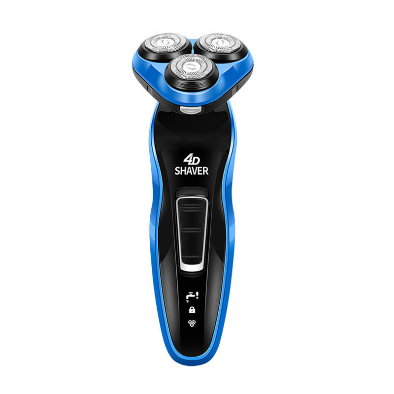 HKM-539795 4D Electric Rotary Shaver with Rechargeable Power and Body Wash Cleaning