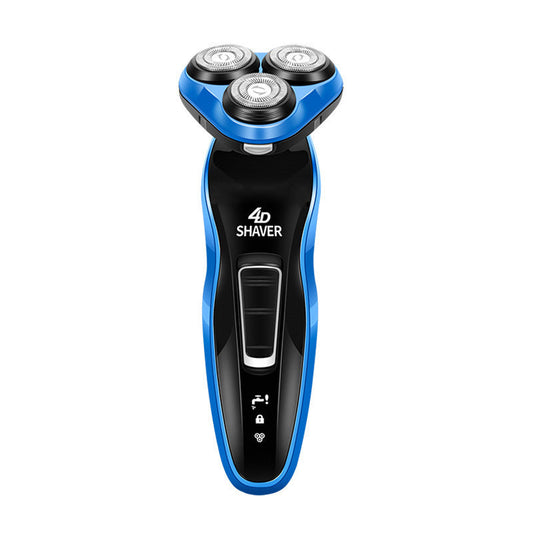 HKM-539795 4D Electric Rotary Shaver with Rechargeable Power and Body Wash Cleaning