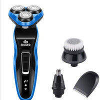 HKM-539795 4D Electric Rotary Shaver with Rechargeable Power and Body Wash Cleaning