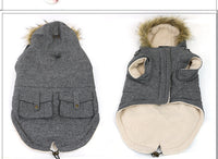 HKM-788115 Thermal Cotton Pet Coat for Dogs and Cats - Universal Fit in Grey, Multiple Sizes Available