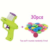 HKM-777683 Interactive Cat Toy Launcher for Foam Discs - Durable Battery-Free Plastic Design for Endless Fun