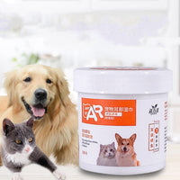 HKM-022419 Pet Ear Wipes for Dogs and Cats - 130 Count for Ear Cleaning and Care