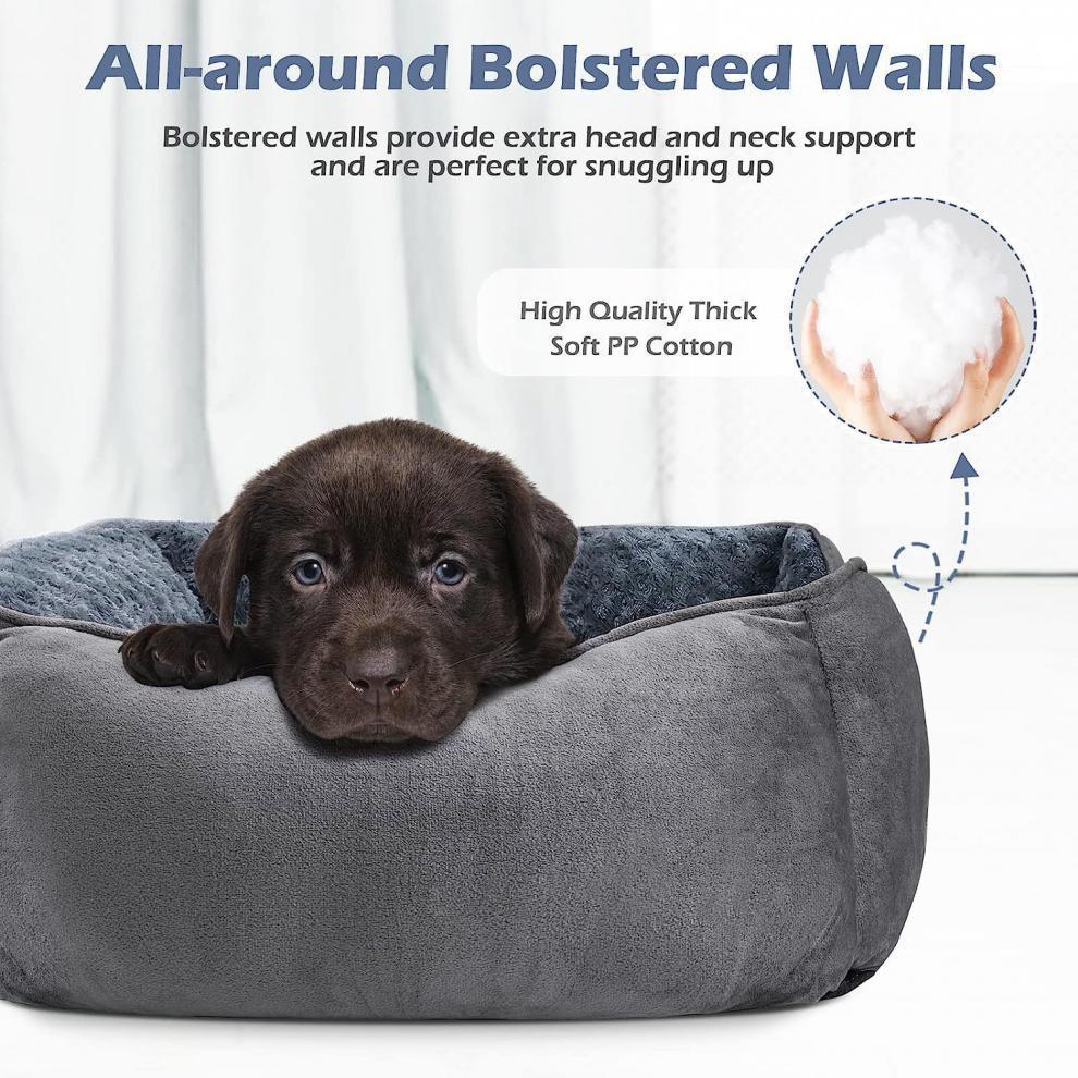 HKM-748691 Cozy Golden Retriever Dog Bed - Plush Pet Kennel for Small, Medium, and Large Dogs
