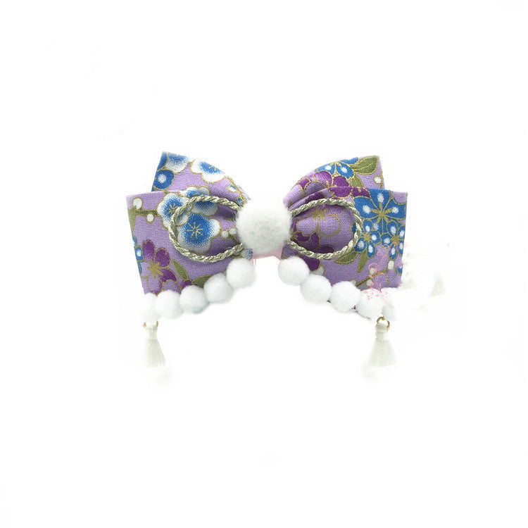 HKM-486419 Handmade Red Festive Sushi Bow Collar for Cats and Dogs - Adjustable Sizes