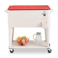 HKM-467795 Refrigeration and Insulation Trolley with Rectangular Plastic Box and Iron Leg Tubes, Dimensions 87.5x38.5x91cm