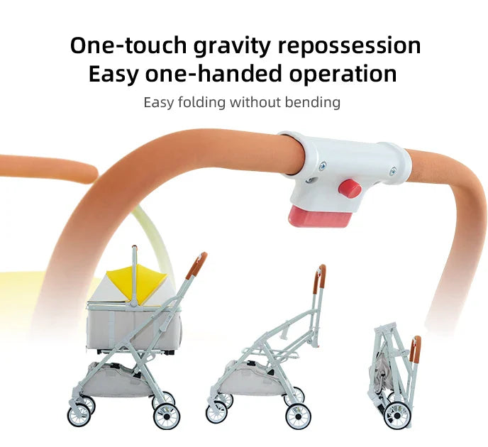 JMT-763914 Detachable Pet Stroller and Bike Trailer for Cats and Dogs – Easy Walk Folding Travel Carrier