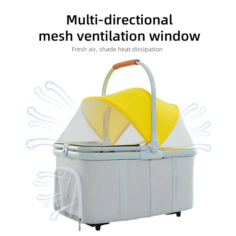 JMT-763914 Detachable Pet Stroller and Bike Trailer for Cats and Dogs – Easy Walk Folding Travel Carrier