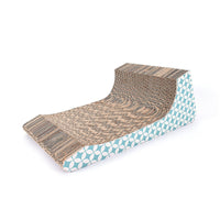 HKM-248595 Corrugated Multi-Function Cat Scratching Board with Resting Pad and Litter Catcher