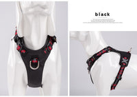 HKM-484435 Traction Waterproof Reflective Pet Dog Chest Strap in Army Green, Black, and Purple - Size XXS to XL