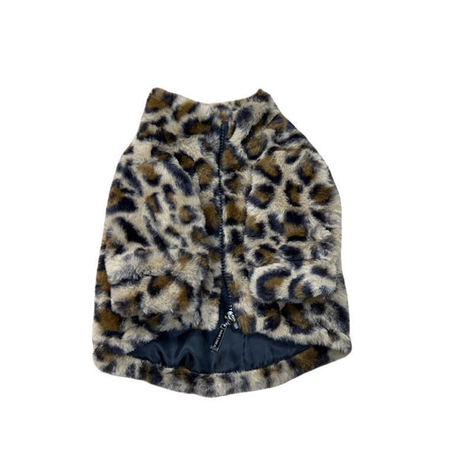 HKM-049107 Leopard Print and Solid Color Rabbit Fur Coat for Dogs in Multiple Sizes