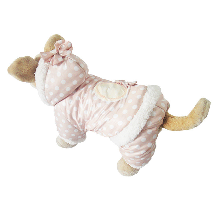 HKM-476883 Cotton Polka Dot Dog Jacket - Windbreaker Style for All Sizes