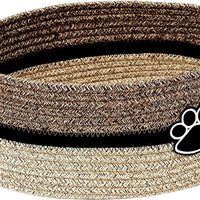 HKM-316627 Handmade Light Beige Woven Storage Basket with Handle for Organizing Toys, Nursery Décor, and Home Essentials