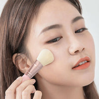 HKM-133395 5-Piece Makeup Brush Set with Soft High-Grade Fiber Bristles and Plastic Handles for Flawless Application