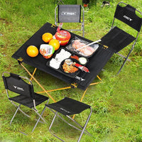 HKM-646291 Portable Folding Aluminum Alloy Picnic Table for Outdoor Camping