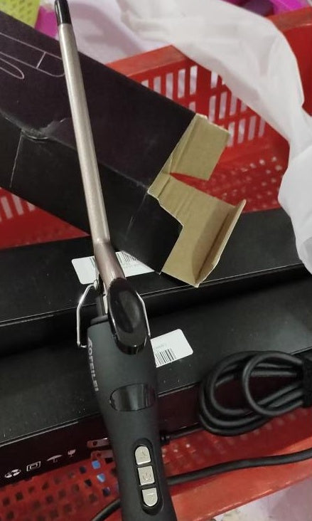 KTX-027603 Wet and Dry Anti-Skid Curling Stick with Adjustable Temperature Control, Eco-Friendly Alloy, 9mm Diameter