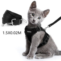 HKM-973651 Adjustable Reflective Soft Mesh Cat Vest Harness with Car Seat Belt Adapter for Kittens and Puppies