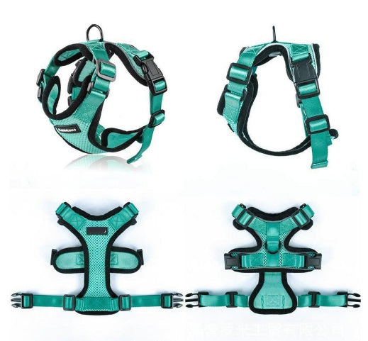 HKM-973651 Adjustable Reflective Soft Mesh Cat Vest Harness with Car Seat Belt Adapter for Kittens and Puppies