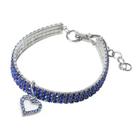 HKM-644499 Heart-Shaped Metal Pet Necklace for All Seasons - Adjustable Sizes Available