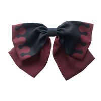 HKM-998227 Chiffon Cartoon Character Bow Hairpin in Plaid Pattern - Unisex Hair Accessory