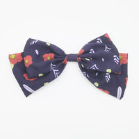 HKM-998227 Chiffon Cartoon Character Bow Hairpin in Plaid Pattern - Unisex Hair Accessory