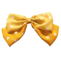 HKM-998227 Chiffon Cartoon Character Bow Hairpin in Plaid Pattern - Unisex Hair Accessory