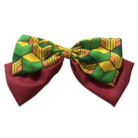 HKM-998227 Chiffon Cartoon Character Bow Hairpin in Plaid Pattern - Unisex Hair Accessory