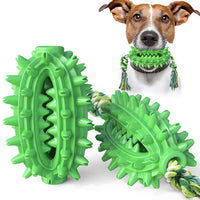 HKM-132051 Durable TPR Dog Toy with Rope Cactus Molar Stick for Chewing and Teeth Cleaning