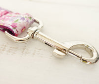 HKM-216531 Purple Floral Dog Leash in Cloth and Ribbon Material