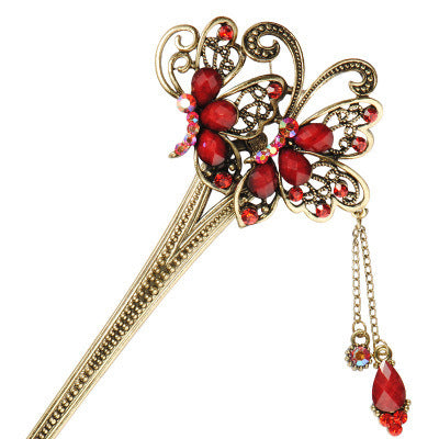 HKM-291987 Ethnic Style Gold-Plated Hairpin for Elegant Hair Accessories