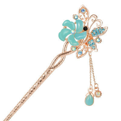 HKM-291987 Ethnic Style Gold-Plated Hairpin for Elegant Hair Accessories