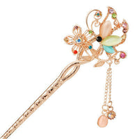 HKM-291987 Ethnic Style Gold-Plated Hairpin for Elegant Hair Accessories